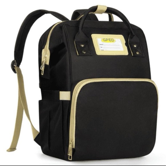 Large Capacity Baby Diaper Bag W/ Insulated Pockets Backpack - Black - Picture 1 of 8